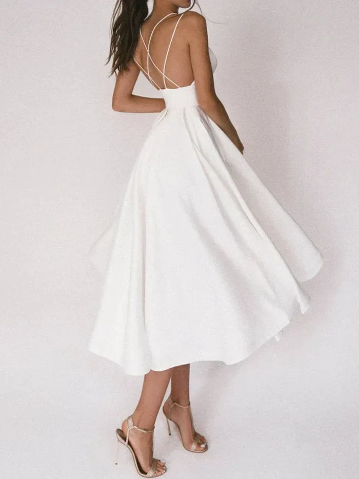 Audrey elegant V-neck strappy dress