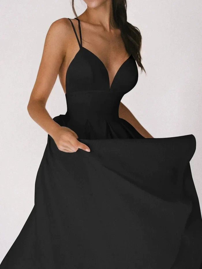 Audrey elegant V-neck strappy dress