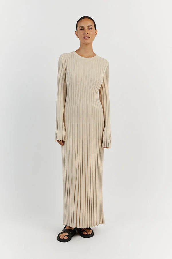 Kylie™ - Knitted Crew Neck Sleeveless Midi Dress [50% OFF] 