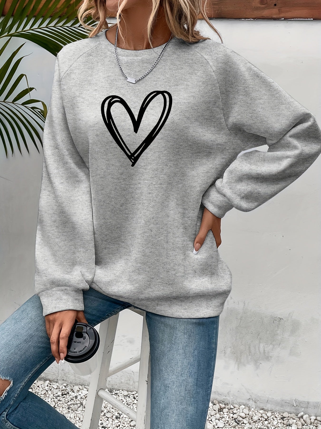 Yara - Sweatshirt met hartprint