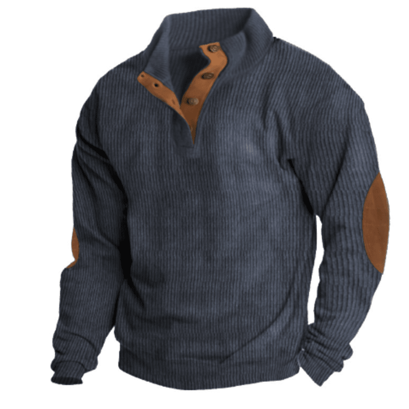 MALACHY - Casual ribbed sweatshirt for men