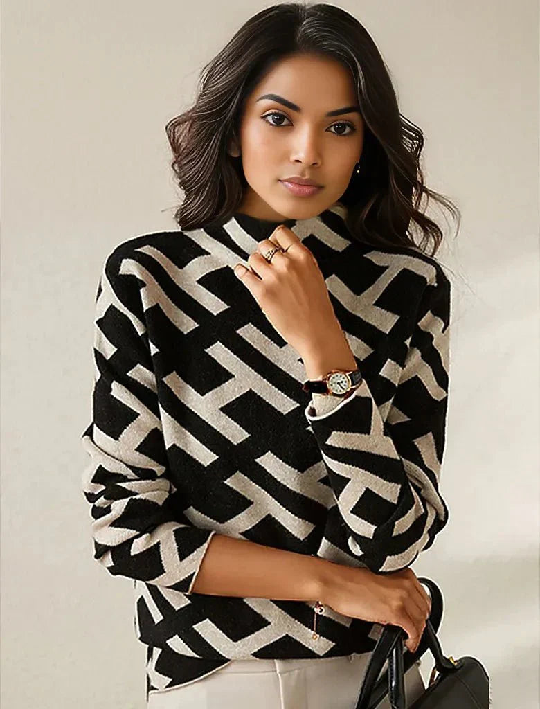 Denise | Geometric pattern sweater 